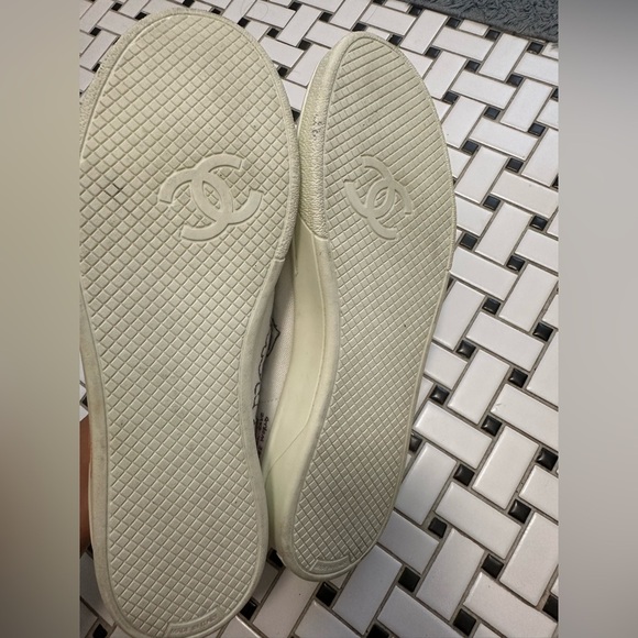 SOLD OUT 
Chanel Artistic White Sneakers with Red and Blue Accents - Picture 14 of 15